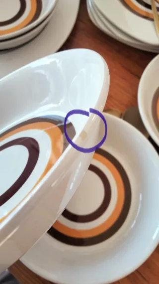 5 piatti fondi Cerchi Concentrici Faenza Italy