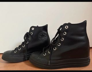 Stivali Converse in pelle con cuneo interno nero. Taglia 39