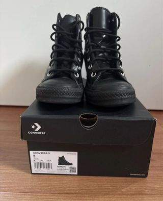 Stivali Converse in pelle con cuneo interno nero. Taglia 39