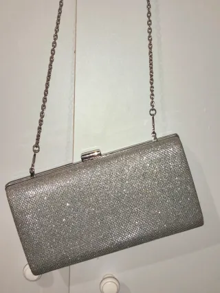 Bolso fiesta coctel plateado