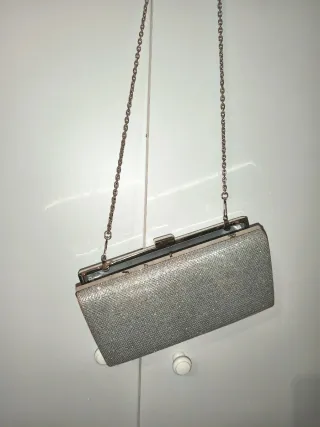 Bolso fiesta coctel plateado