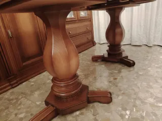 Mesa comedor extensible,desmontada,regalo cristal