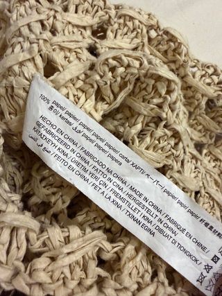 Bolso Zara Crochet Beige y Negro