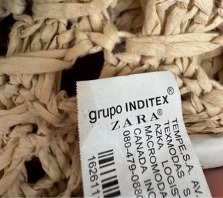 Bolso Zara Crochet Beige y Negro