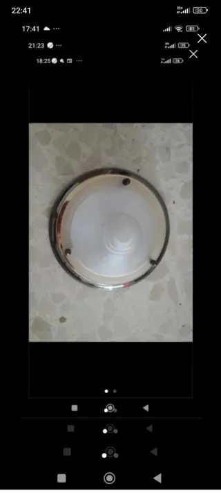 Plafón per soffitto/parete argento e oro