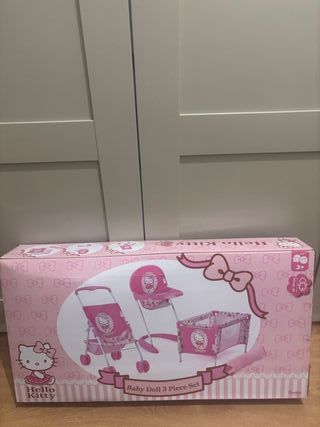 Set 3 Piezas Hello Kitty: Coche, Trona y Cuna
