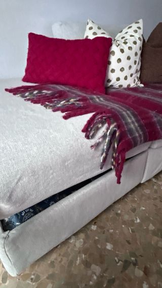 Sofá 2 plazas Ikea beige/rosa