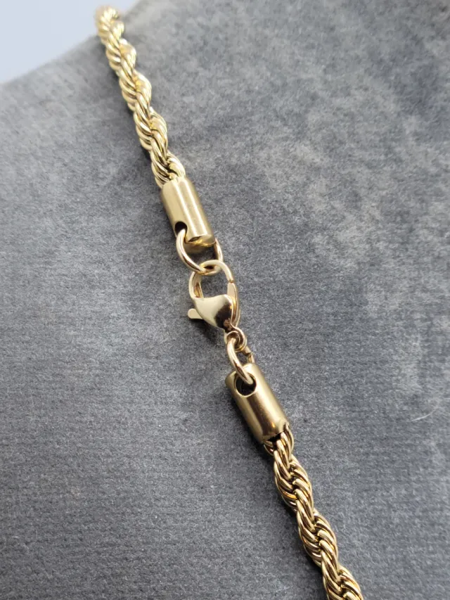 Colgante Moto Cross acero quirúrgico chapado oro