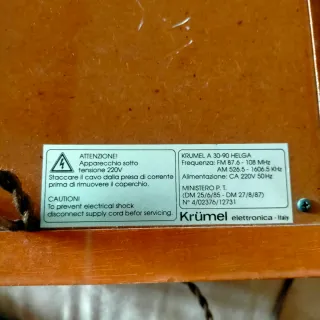 Radio Vintage Krumel Elettronica