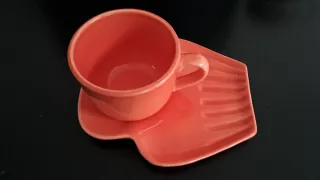 Set 2 Tazze Arancioni e Bianche