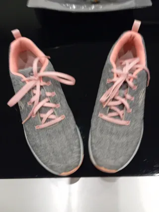Zapatillas Skechers Talla 40 Gris/Rosa