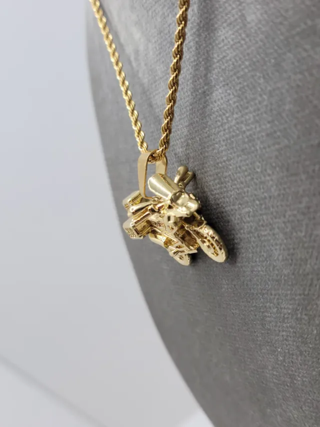 ¡Exclusivo! Collar Motocicleta Acero Quirúrgico