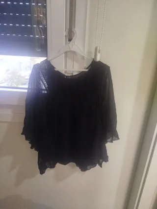 Camisa Zara Negra Talla M