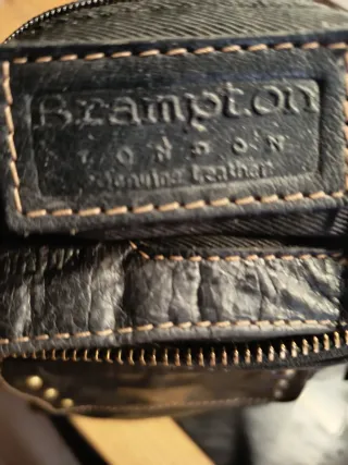 Bolso de piel auténtica marrón