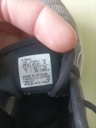 Zapatillas Asics Talla 41.5 Gris/Blanco