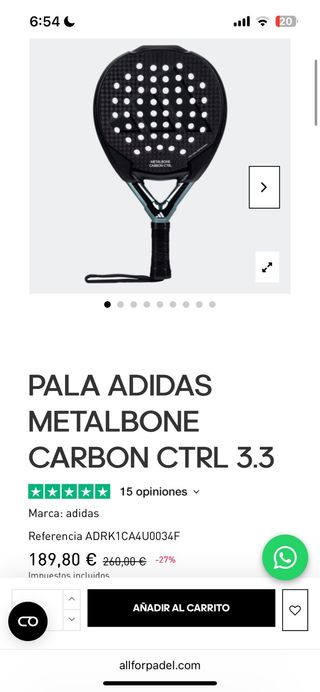 Pala Pádel Adidas Metalbone Ctrl 3.3