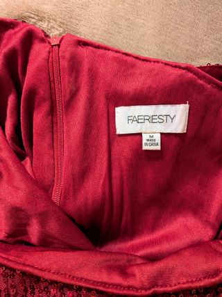 Vestido fiesta lentejuelas rojo Talla M