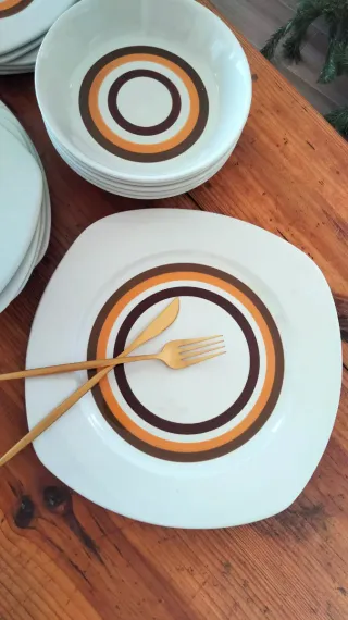 Grande piatto Cerchi Conc Faenza Italy anni 70