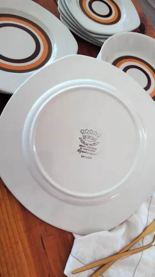 Grande piatto Cerchi Conc Faenza Italy anni 70