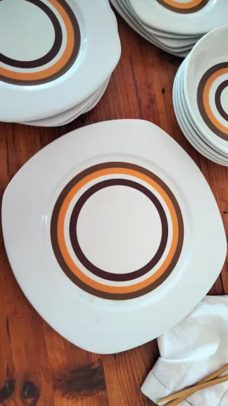 Grande piatto Cerchi Conc Faenza Italy anni 70