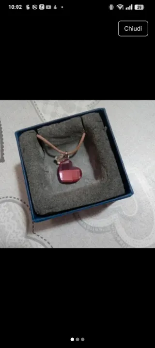 Collana Swarovski cuore rosa