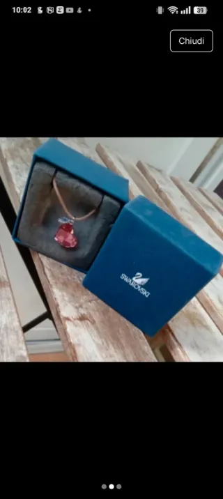 Collana Swarovski cuore rosa