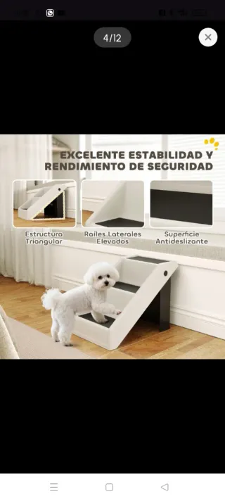 Escalera para mascotas 3 peldaños