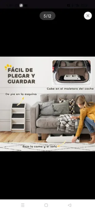 Escalera para mascotas 3 peldaños