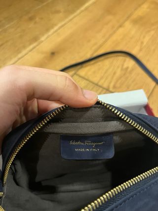 Borsetta Salvatore Ferragamo Pelle Scamosciata Blu