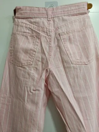 Pantalones de rayas rosas
