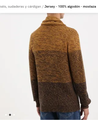 Jersey Losan cuello alto mostaza talla XL