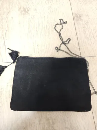 Cartera de fiesta con lentejuelas y flecos