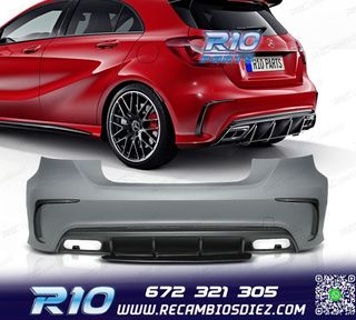 PARAGOLPES TRASERO MERCEDES A W176 15-18 LOOK AMG A45