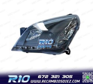 FAROS OPEL ASTRA H 04-09 LUZ DIURNA LED FONDO NEGRO