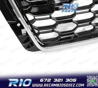 PARRILLA AUDI A4 B9 15-19 LOOK RS4 CROMADO NEGRO PDC