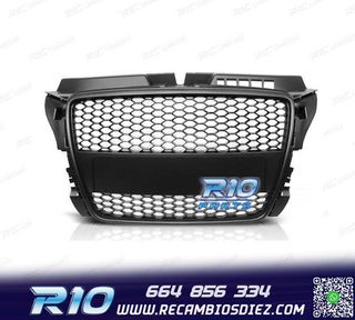 PARRILLA AUDI A3 8P 08-12 LOOK RS3 NEGRO