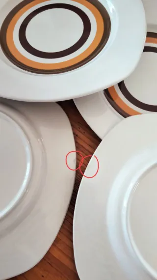 4 piatti piani Cerchi Conc.Faenza Italy anni 70