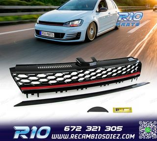 PARRILLA VOLKSWAGEN VW GOLF 7 VII 12-17 LOOK R NEGRO ROJO