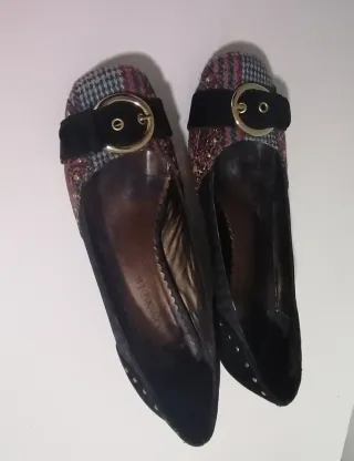 Bolso y Zapatos Italianos Negro Multicolor