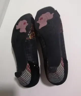 Bolso y Zapatos Italianos Negro Multicolor