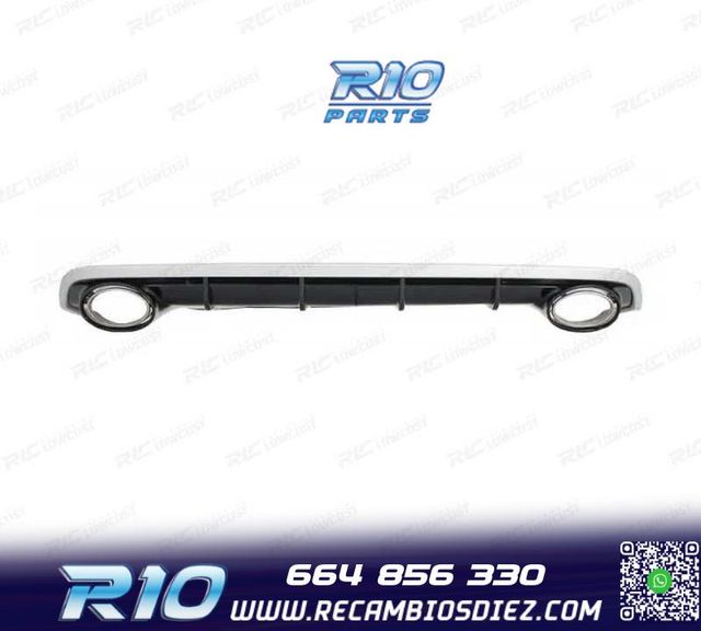 DIFUSOR AUDI A6 4G 11-14 LOOK RS + COLAS DE ESCAPE