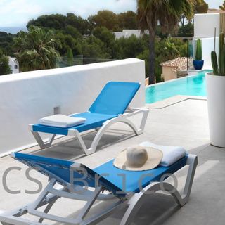 Tumbona Mykonos Azul Claro