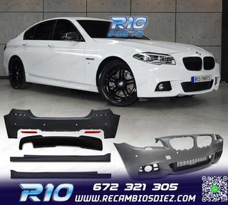 KIT CARROCERIA BMW F10 13-17 LOOK M CON PDC Y LAVAFAROS