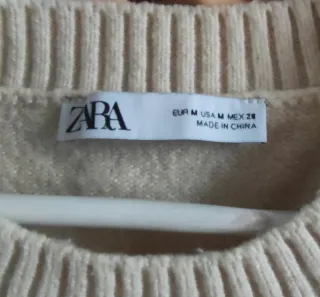 Jersey Zara sin mangas beige