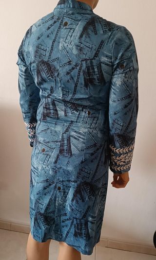 Vestido Almatrichi estampado y bordado