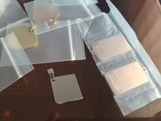 Lote Medallas Corazón y Rectangulares