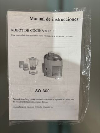 Robot de cocina multifunción 4 en 1