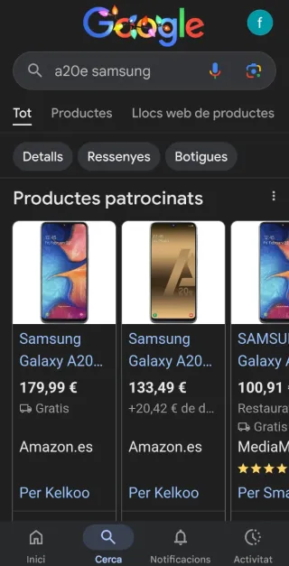 Samsung A20e Móvil