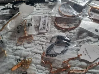 Lote Brazaletes Pulseras Oro y Plata