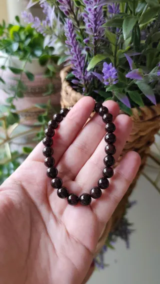 Pulsera 8mm Granate Natural AAA